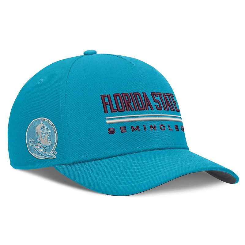 Men's Nike Turquoise Florida State Seminoles 2026 Sideline Dri-FIT Rise Adjustable Hat