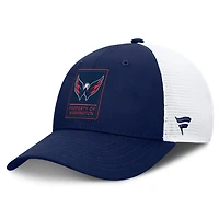 Men's Fanatics Navy/White Washington Capitals Authentic Pro Train Meshback Adjustable Hat