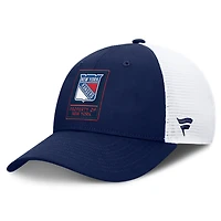 Men's Fanatics Navy/White New York Rangers Authentic Pro Train Meshback Adjustable Hat