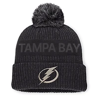 Men's Fanatics Charcoal Tampa Bay Lightning Road Phantom Cuffed Knit Hat with Pom