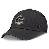Men's Fanatics Charcoal Vancouver Canucks Road Phantom Washed Adjustable Hat