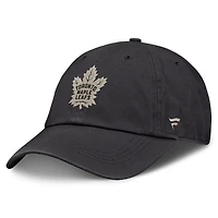Men's Fanatics Charcoal Toronto Maple Leafs Road Phantom Washed Adjustable Hat