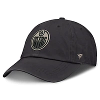 Men's Fanatics Charcoal Edmonton Oilers Road Phantom Washed Adjustable Hat
