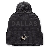 Men's Fanatics Charcoal Dallas Stars Road Phantom Cuffed Knit Hat with Pom