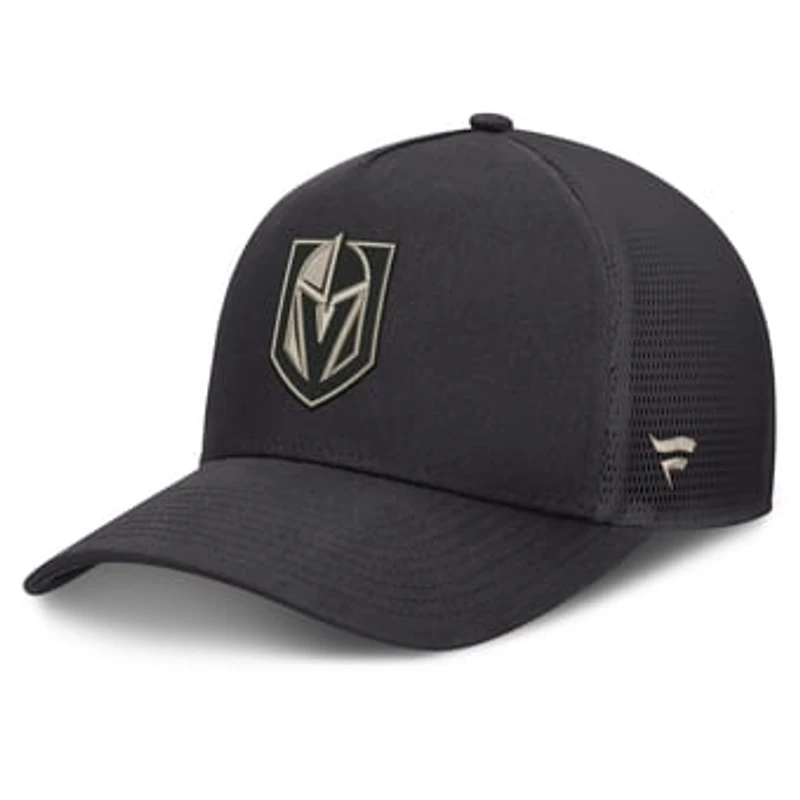 Men's Fanatics Charcoal Vegas Golden Knights Road Soft Wash A-Frame Meshback Hat