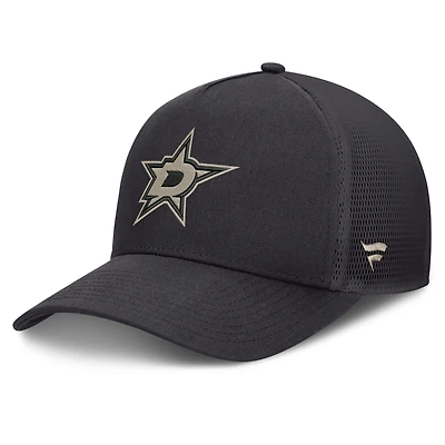 Men's Fanatics Charcoal Dallas Stars Road Soft Wash A-Frame Meshback Hat