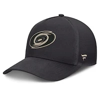 Men's Fanatics Charcoal Carolina Hurricanes Road Soft Wash A-Frame Meshback Hat