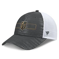 Men's Fanatics Charcoal Vegas Golden Knights Authentic Pro Rink Boxed Logo Trucker Hat