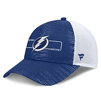 Men's Fanatics Blue Tampa Bay Lightning Authentic Pro Rink Boxed Logo Trucker Hat