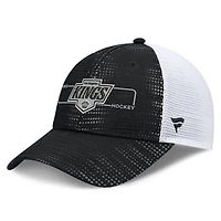 Men's Fanatics Black Los Angeles Kings Authentic Pro Rink Boxed Logo Trucker Hat