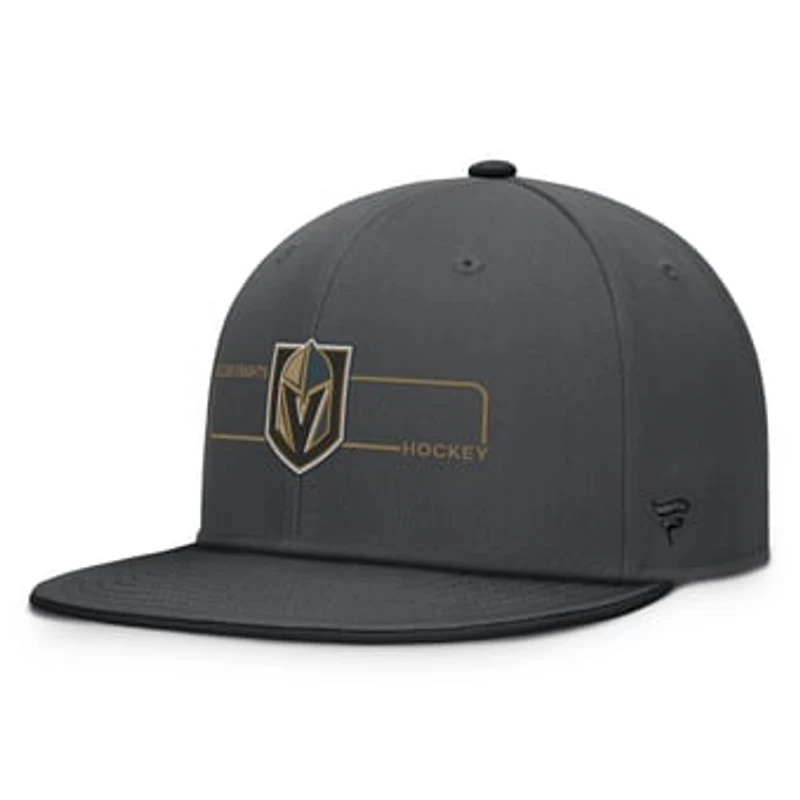 Men's Fanatics Charcoal Vegas Golden Knights Authentic Pro Rink Snapback Hat