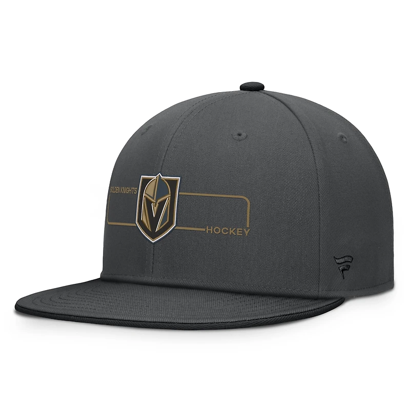 Men's Fanatics Charcoal Vegas Golden Knights Authentic Pro Rink Snapback Hat