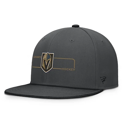 Men's Fanatics Charcoal Vegas Golden Knights Authentic Pro Rink Snapback Hat