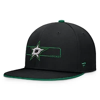 Men's Fanatics Black Dallas Stars Authentic Pro Rink Snapback Hat