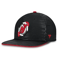 Men's Fanatics Black New Jersey Devils Authentic Pro Rink Square Visor Snapback Hat
