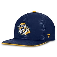 Men's Fanatics Navy Nashville Predators Authentic Pro Rink Square Visor Snapback Hat