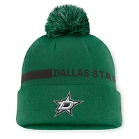 Women's Fanatics Kelly Green Dallas Stars Authentic Pro Rink Cuffed Knit Hat with Pom