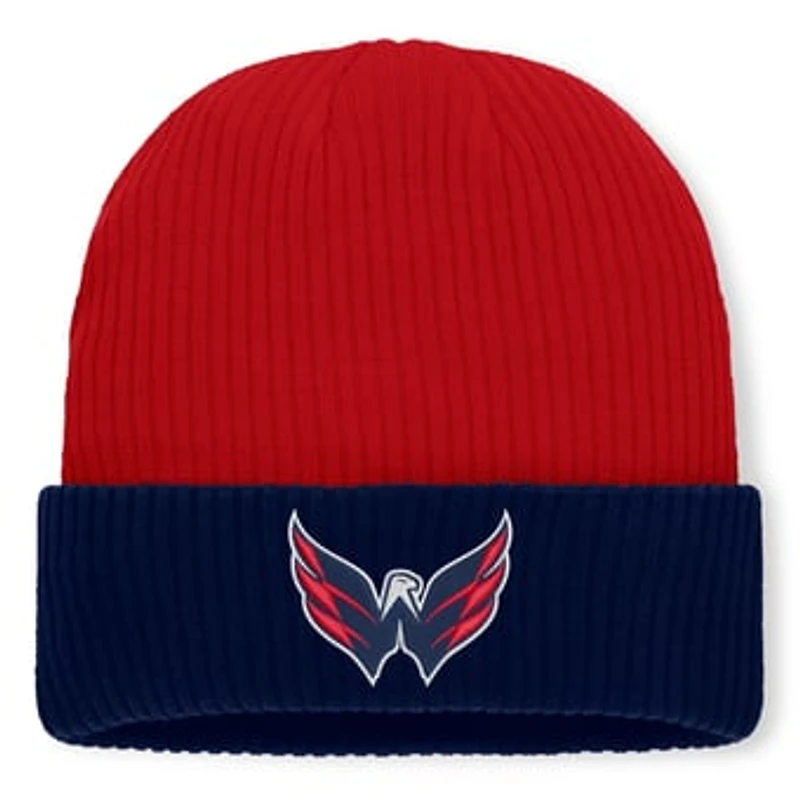Men's Fanatics Red Washington Capitals Authentic Pro Rink Cuffed Knit Hat