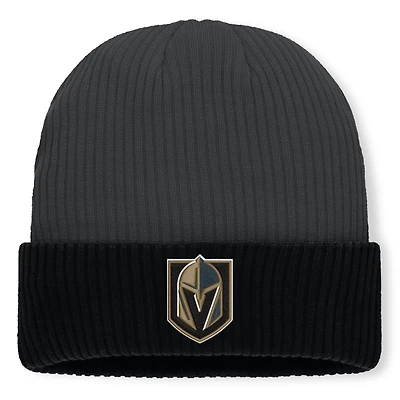 Men's Fanatics Charcoal Vegas Golden Knights Authentic Pro Rink Cuffed Knit Hat