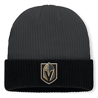Men's Fanatics Charcoal Vegas Golden Knights Authentic Pro Rink Cuffed Knit Hat