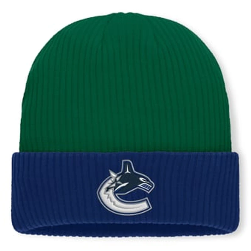 Men's Fanatics Green Vancouver Canucks Authentic Pro Rink Cuffed Knit Hat
