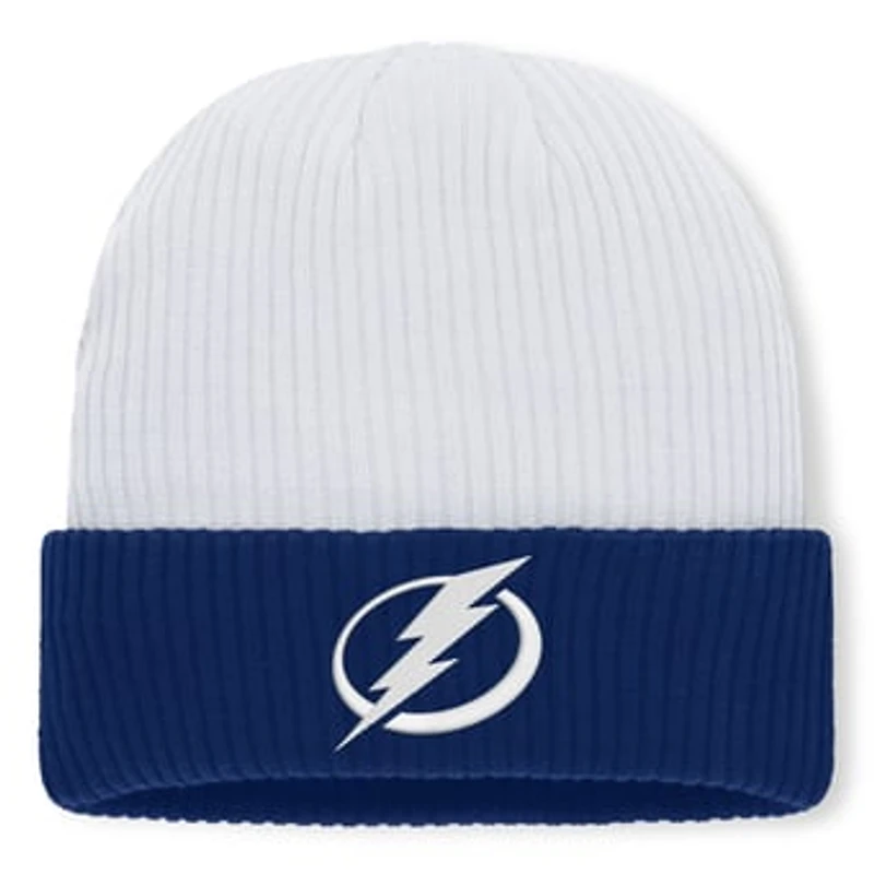 Men's Fanatics White Tampa Bay Lightning Authentic Pro Rink Cuffed Knit Hat