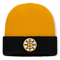 Men's Fanatics Gold Boston Bruins Authentic Pro Rink Cuffed Knit Hat