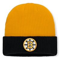 Men's Fanatics Gold Boston Bruins Authentic Pro Rink Cuffed Knit Hat