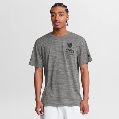 Men's Nike Gray Chicago Bears Sideline Double Covered Dri-FIT Velocity T-Shirt
