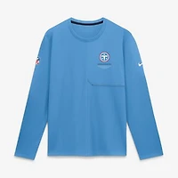 Men's Nike  Light Blue Tennessee Titans Sideline Coaches UV Dri-FIT Long Sleeve Shirt