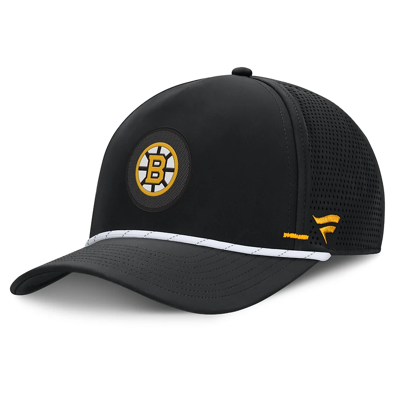 Men's Fanatics Black Boston Bruins Authentic Pro Rink Vented A-Frame Adjustable Hat