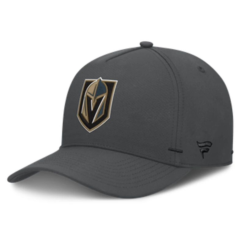 Men's Fanatics Charcoal Vegas Golden Knights Authentic Pro Rink Bar Tacks A-Frame Adjustable Hat