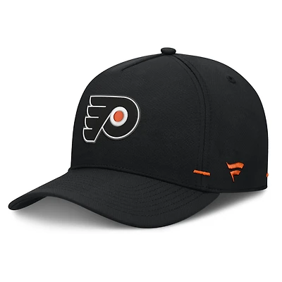 Men's Fanatics Black Philadelphia Flyers Authentic Pro Rink Bar Tacks A-Frame Adjustable Hat