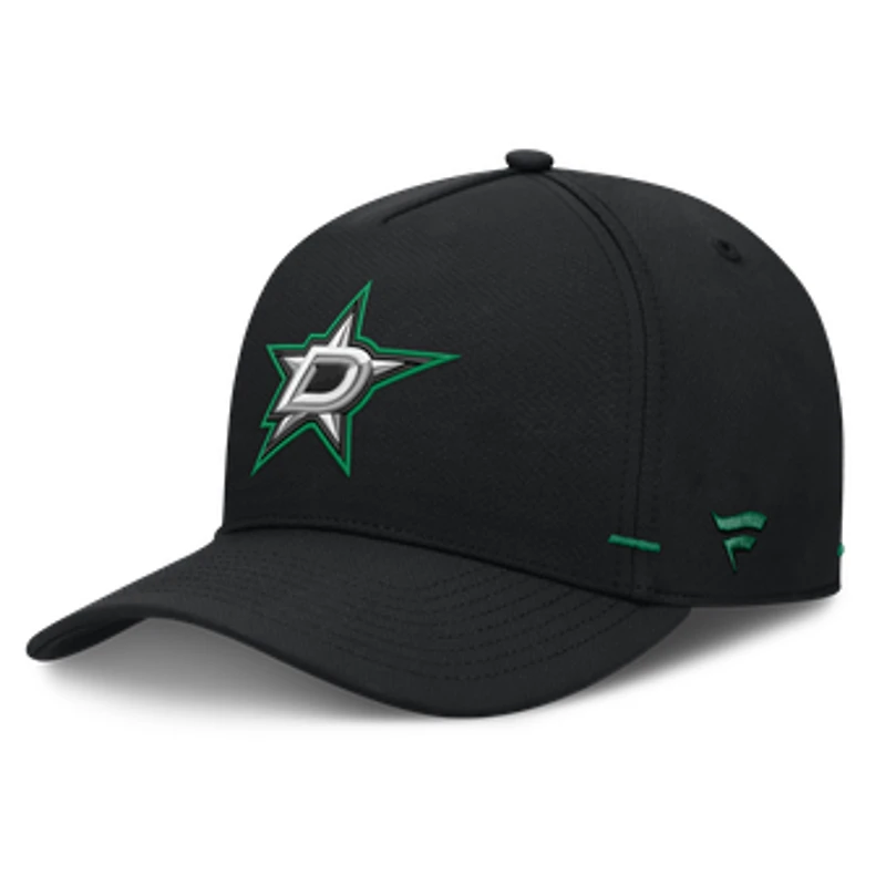 Men's Fanatics Black Dallas Stars Authentic Pro Rink Bar Tacks A-Frame Adjustable Hat