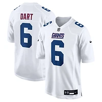 Men's Nike Jaxson Dart Tundra White New York Giants Fashion Game Jersey