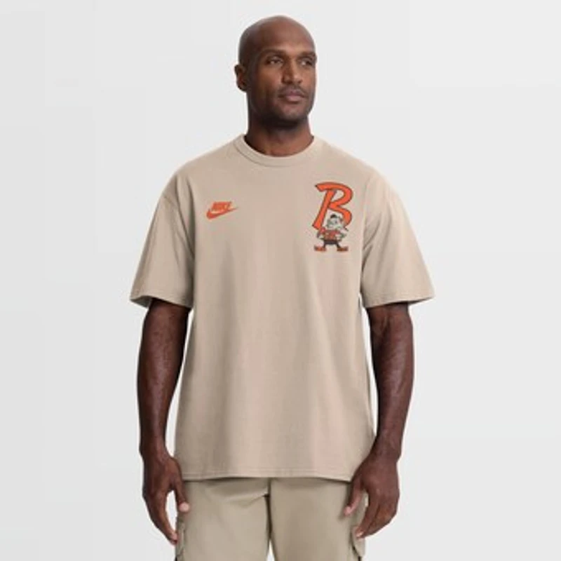 Men's Nike Sand Cleveland Browns Night Primary Max90 T-Shirt