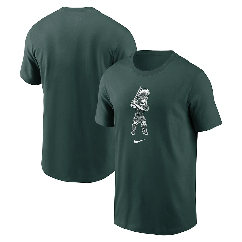 Men's Nike Green Michigan State Spartans Baseball Sparty Sport T-Shirt
