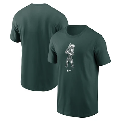 Men's Nike Green Michigan State Spartans Baseball Sparty Sport T-Shirt