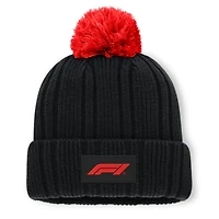 Men's Fanatics  Black Formula 1 Cuffed Knit Hat with Pom