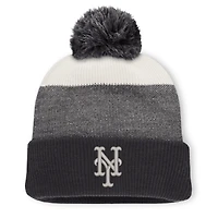 Men's Fanatics Charcoal/Gray New York Mets Cuffed Knit Hat with Pom