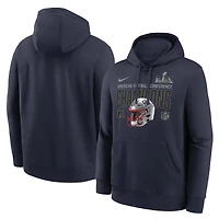 Men's Nike Navy New England Patriots 2025 AFC Champions Glory Shield Hoodie