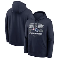 Men's Nike Navy New England Patriots 2025 AFC Champions Team Nation Hoodie