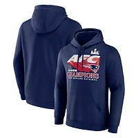 Men's Fanatics  Navy New England Patriots 2025 AFC Champions Quick Pass Hoodie