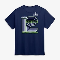 Men's Fanatics  College Navy Seattle Seahawks Super Bowl LX Champions Hometown On Top T-Shirt