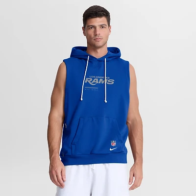 Men's Nike Royal Los Angeles Rams Sideline Standard Issue Dri-FIT Sleeveless Hoodie