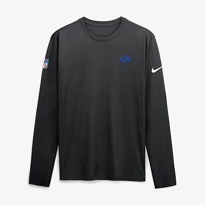 Men's Nike Black Los Angeles Rams Sideline Small Logo Legend Dri-FIT Long Sleeve T-Shirt