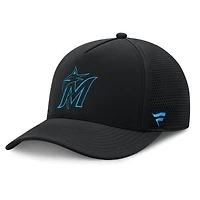Men's Fanatics Black Miami Marlins Perforated Adjustable Hat
