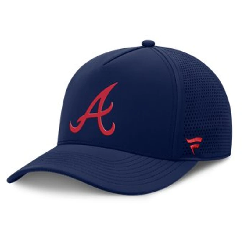 Men's Fanatics Navy Atlanta Braves Perforated Adjustable Hat