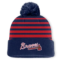 Men's Fanatics Navy Atlanta Braves Gradual Knit Hat with Pom