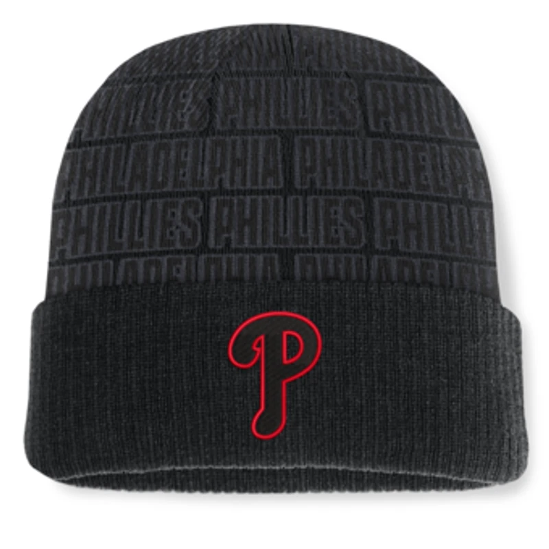 Men's Fanatics Black Philadelphia Phillies Backstop Cuffed Knit Hat
